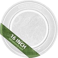 Vista 8 de Placa giratoria de vidrio para microondas de 13.5 pulgadas compatible con 5304509621 Frigidaire placa de microondas WB39X10032 GE reemplazo de placa