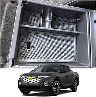 CDEFG Center Console Organizer Tray for 2022 2023 2024 Santa Cruz/ 2024 Tucson Limited Hybrid SEL Armrest Storage Box Secondary Insert Tray 2022 2023 2024 Santa Cruz 2024 Tucson Limited Hybrid SEL Accessories (Black Mat)