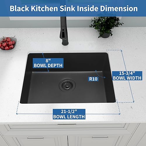 Miniatura 12 de Fregadero de cocina blanco, fregadero de barra blanca de 17 pulgadas, fregadero de barra de montaje inferior de 17 x 19 x 10 pulgadas