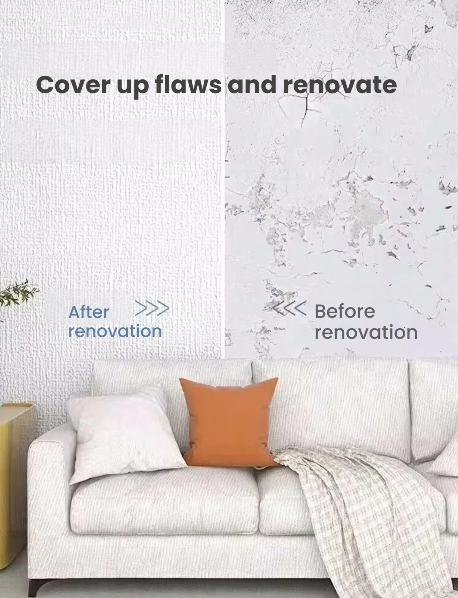 Papel pintado de espuma autoadhesivo, impermeable y fácil de instalar, para protección y decoración de paredes del hogar