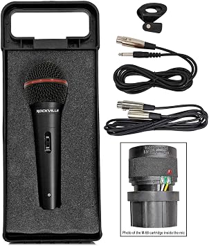 حزمة التوفير الصوتي: Focusrite Clarett + 4Pre واجهة تسجيل الصوت USB-C ، 4 حزم مسبقة للميكروفون / JFET / ADAT مع Rockville RMIC-SR المحمولة DJ تسجيل صوتي ميكروفون سلكي + كابل + حالة ميكروفون (عنصران)