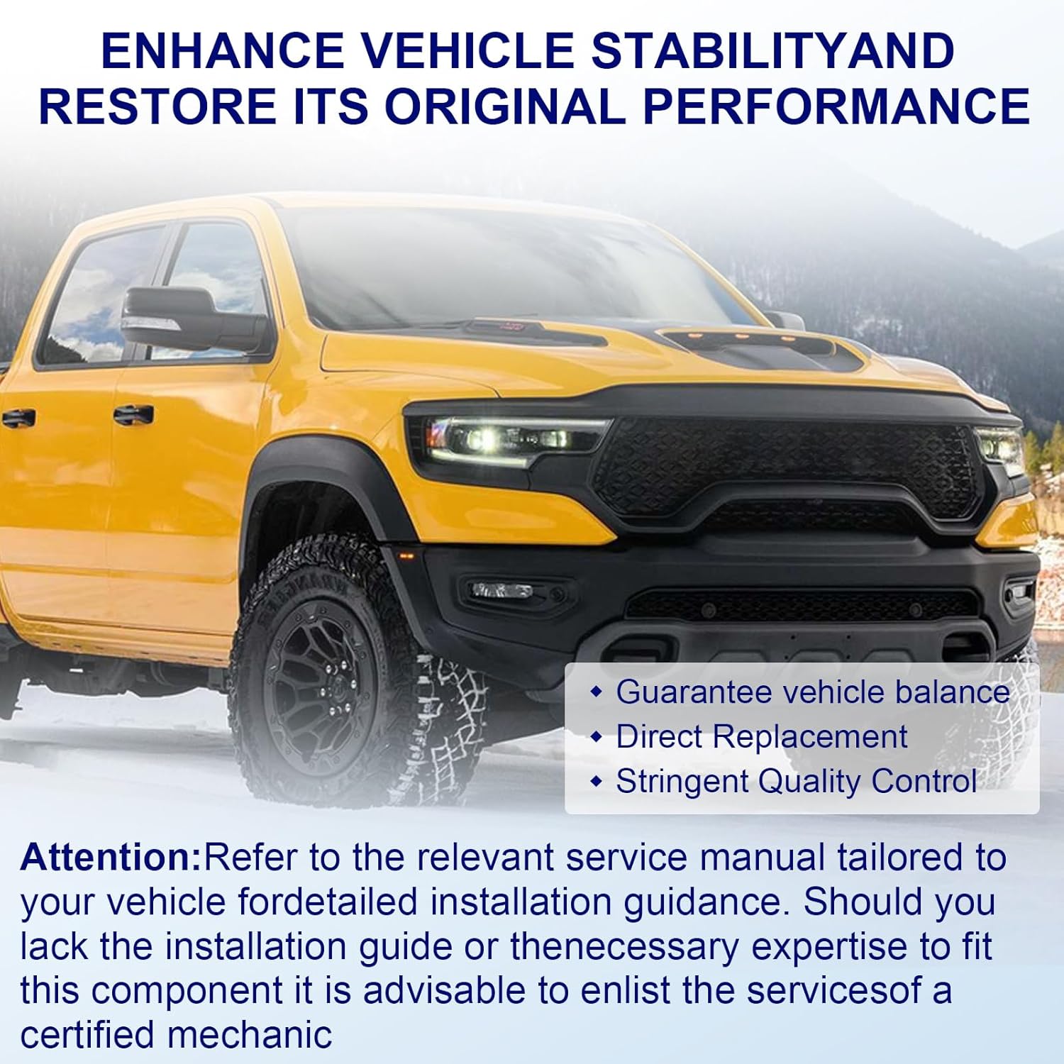 Front Suspension Stabilizer Bar 55398938AC & K80894 Sway Bar Link Kit with Bushing Kit Fit for Dodge Ram 1500, 2011-2018 Ram 1500, 2011-2018 Ram 1500, 2019-2022 Ram Classic 1500 4WD,Replace 55398938AB