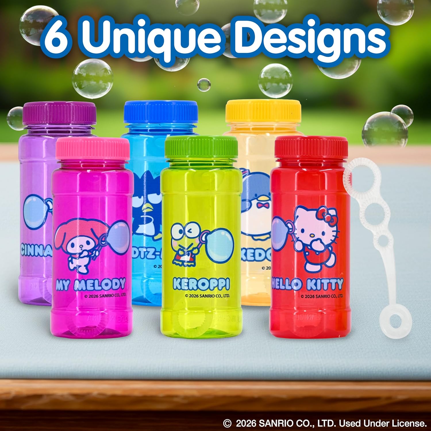 Hello Kitty 6 Pack Bubble Bottles 4oz.
