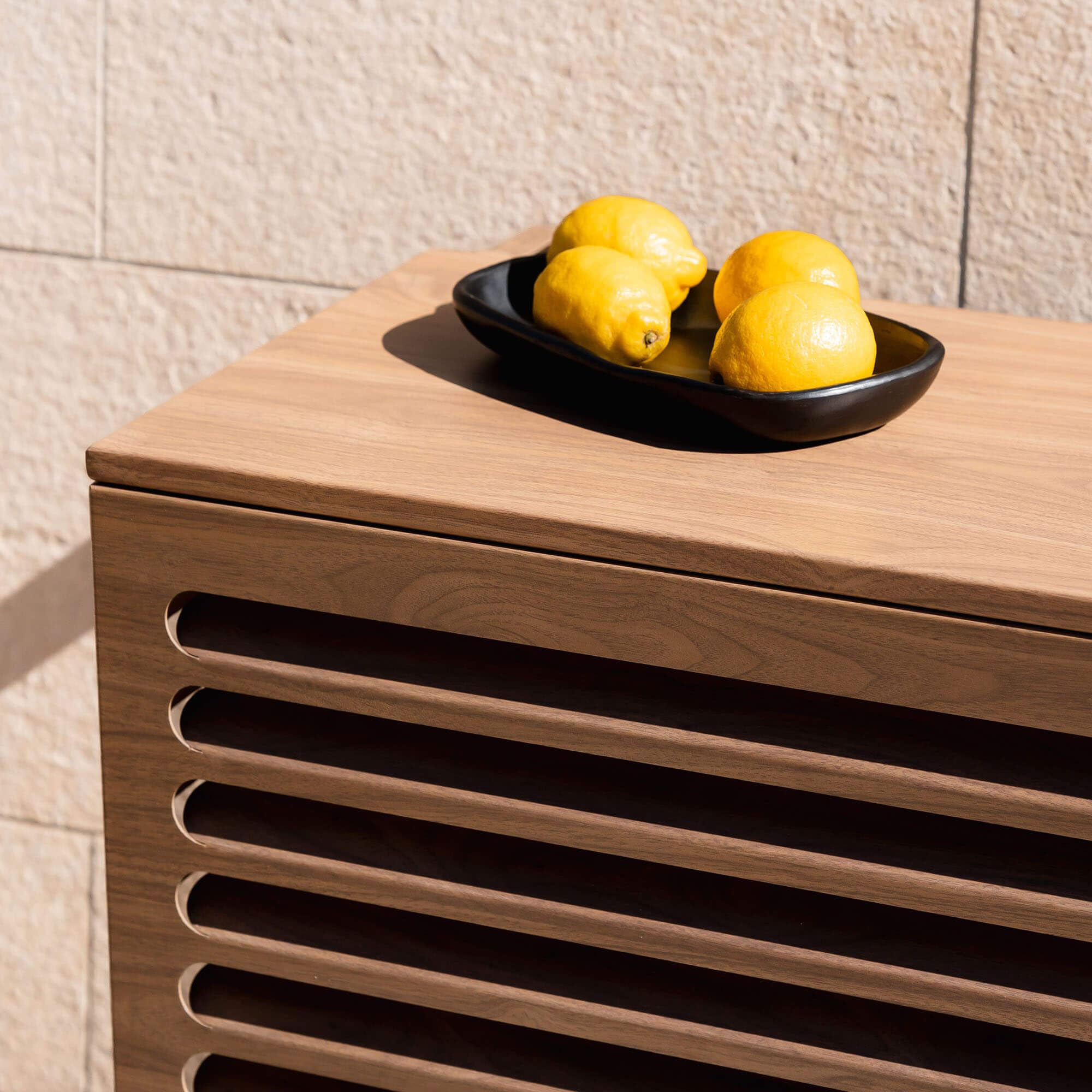 Copertura per climatizzatore e pompa di calore, S - 90 × 48 × 70 cm cm, protegge dalle intemperie, dallo sporco e dagli urti, garantisce un’eccellente circolazione dell’aria, Rovere