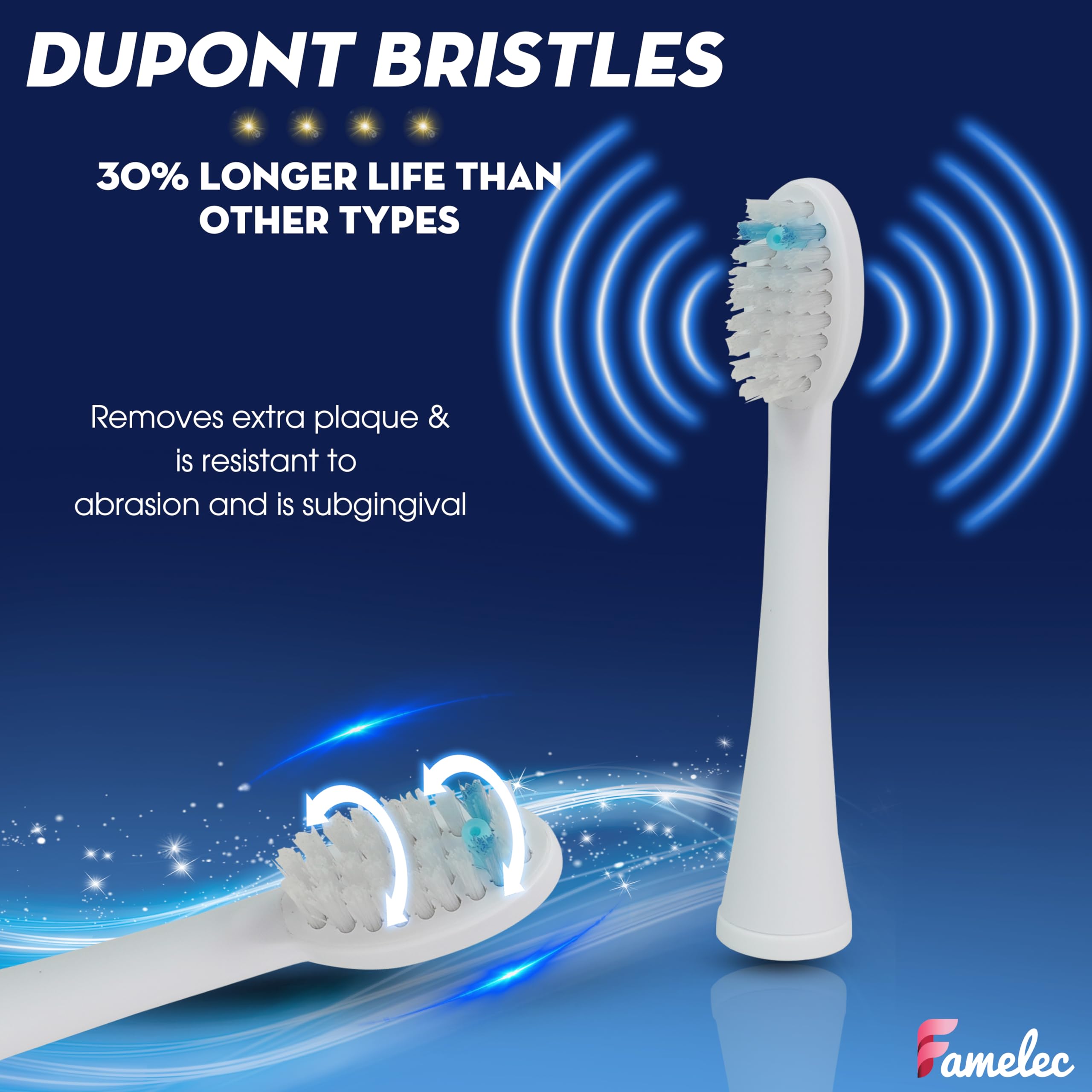 Zahnbürstenköpfe für Waterpik Sonic Fusion 2.0 Ersatzköpfe, passend für SF-01 SF-02 elektrische Zahnbürste Waterpik Ersatzköpfe, für Waterpik Sonic-Fusion Bürstenköpfe (Schwarz & Weiß, Medium)