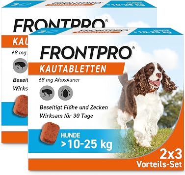FRONTPRO Dog L Chewable Tablet Against Ticks and Fleas (Dogs 10 to 25 kg)