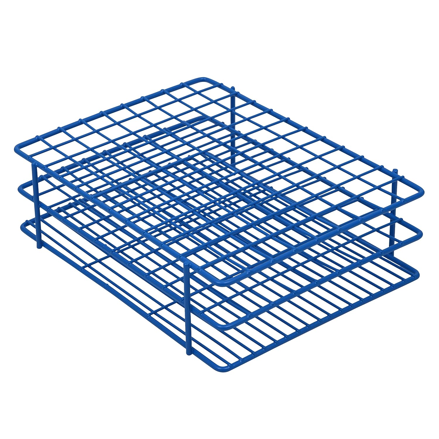 SP Bel-Art Poxygrid Test Tube Rack; For 10-13mm Tubes, 108 Places, Blue (F18753-0001) Made in USA