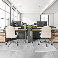 Vista 8 de LeapYouth Office Chair Mat for Carpets, Clear Desk Floor Mat for Low, Flat and No Pile Carpeted Floors, Thick and Sturdy Carpet Protector for Desk