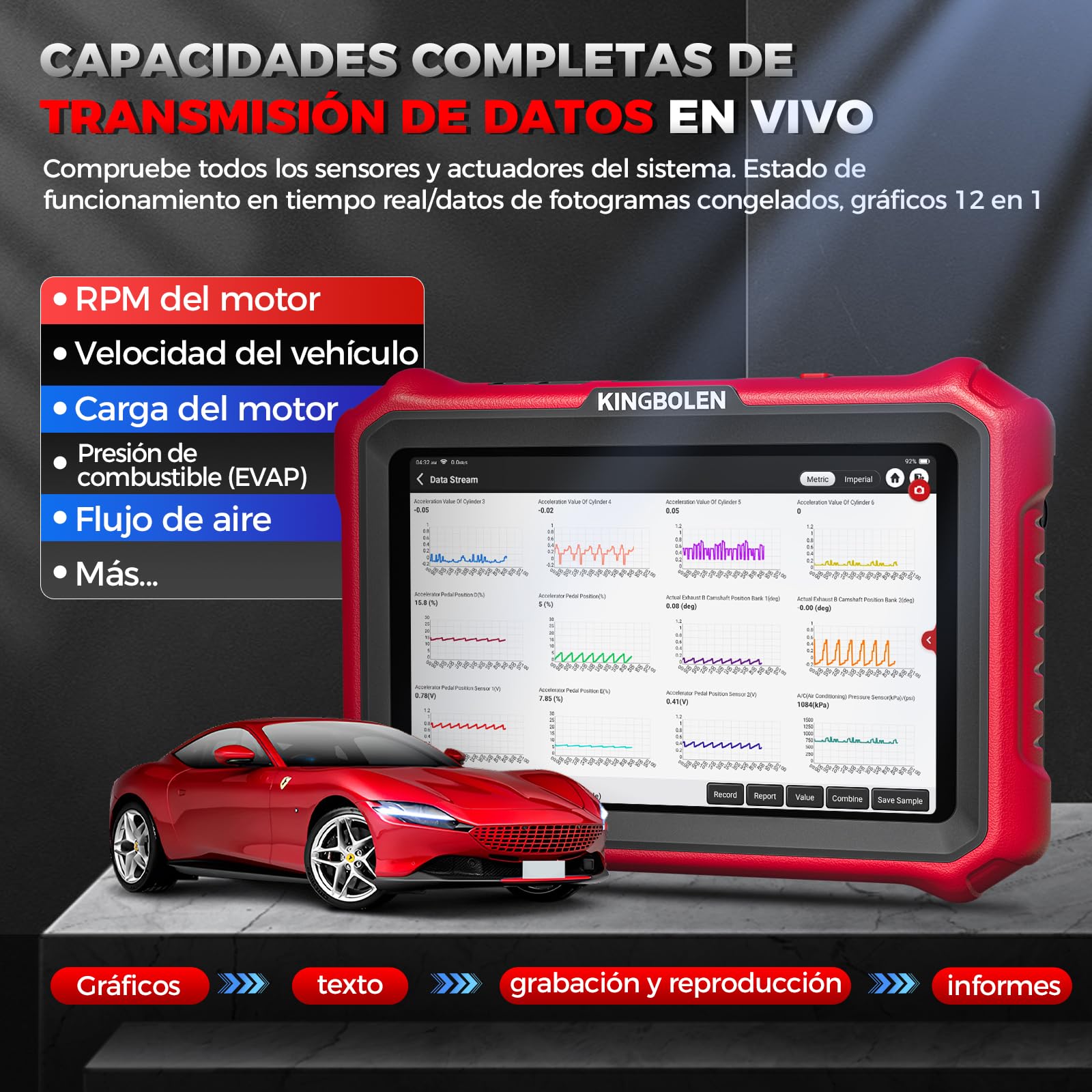 KINGBOLEN K8 Pro OBD2 Diagnosis Coche Multimarca, Bidireccional Maquina Diagnosis Coche, Codificación ECU Online,Sistema Completo Diagnosis 42+Reajustes, CANFD＆DOIP, FCA, Actualizaciones gratuitas
