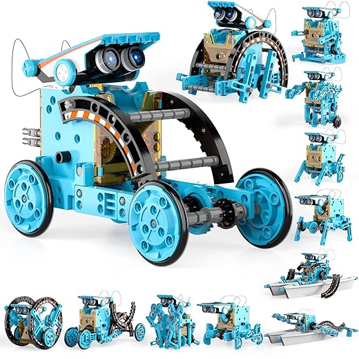 Lucky Doug 12-in-1 STEM Solar Robot Kit Toys Gifts for Kids 8 9 10 11 12 13 Years Old, Educational Building Science Experiment Set Birthday for Kids Boys Girls
