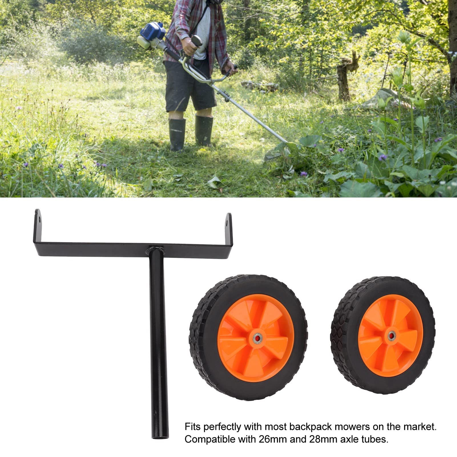 Cortadora de Césped, Herramienta para Cortacésped, Rueda Auxiliar, Rueda Auxiliar, Juego de Desbrozadora Eléctrica para Patios, Parques, Jardines, Cortadora de Malas Hierbas Al