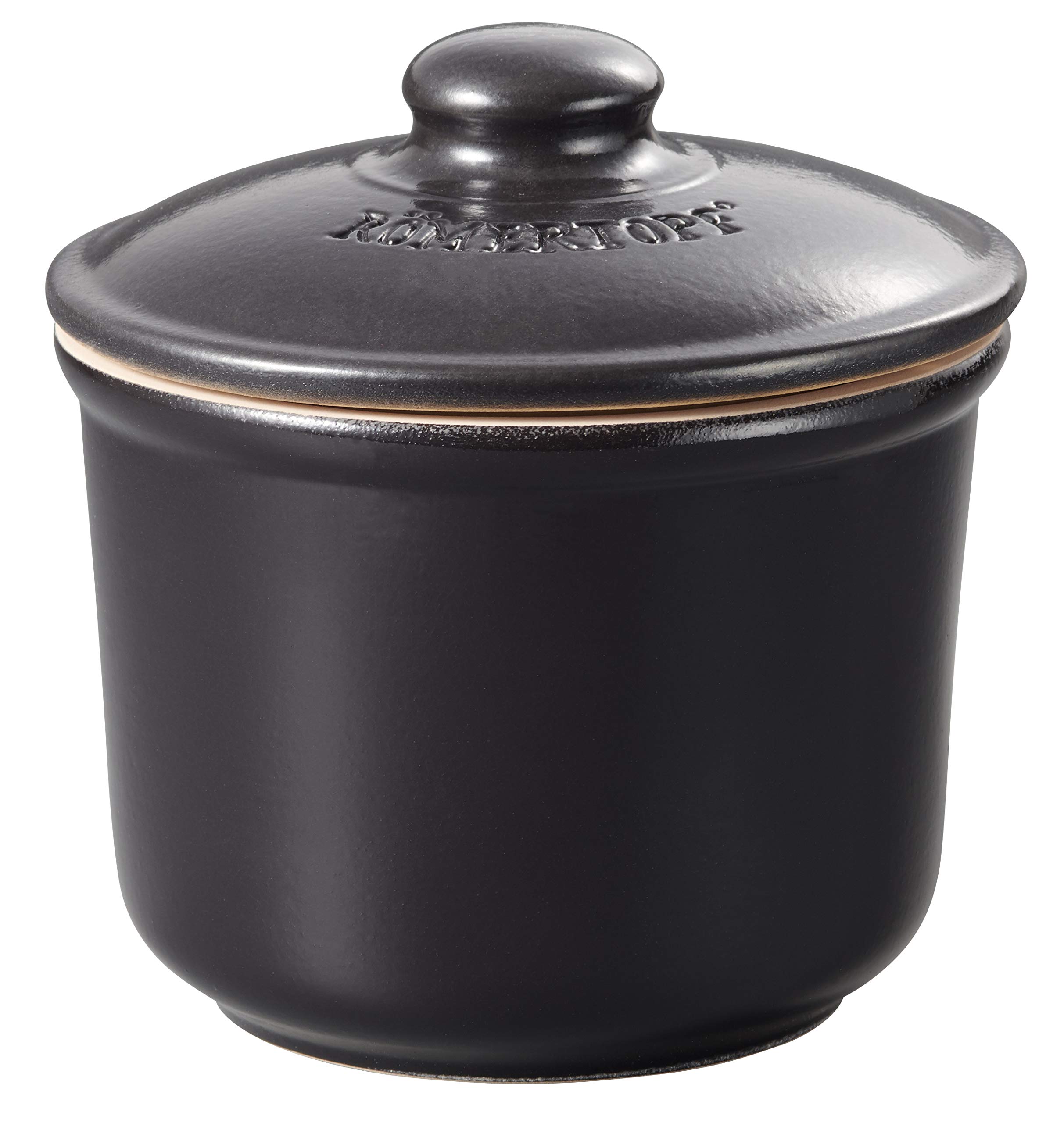 Römertopf Cacerola Macetas, Cerámica, Negro, 12.5 cm