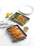 GoodCook Ensemble quotidien de 2 Acier antiadhésif 9" x 6.2" Grille-pain Four Mini Feuilles de cuisson, gris