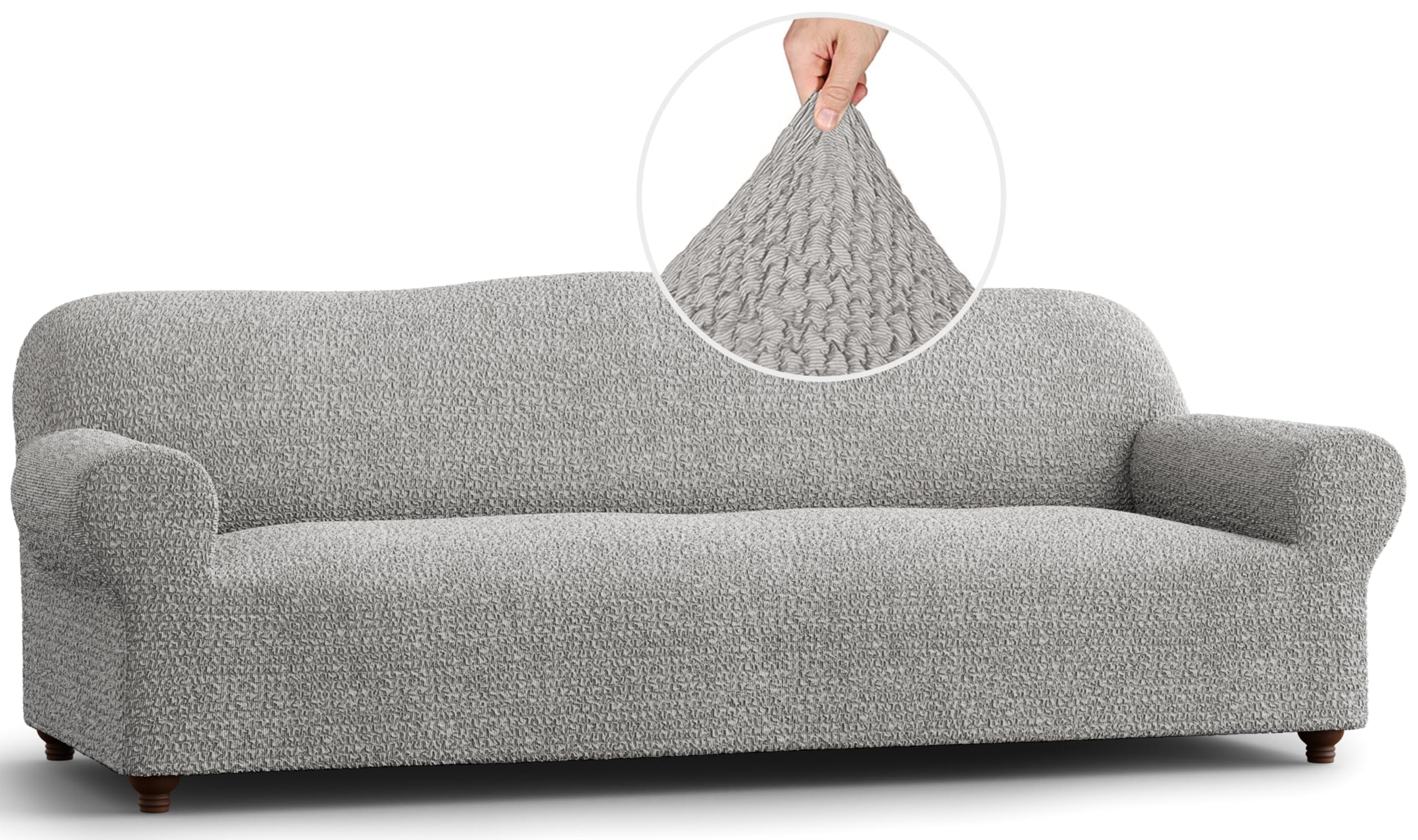 PAULATO BY GA.I.CO. Sofa Slipcovers - 1-Piece Furniture Protector - Form Fit, Machine Washable - CottonRich…: retailer-supplied image