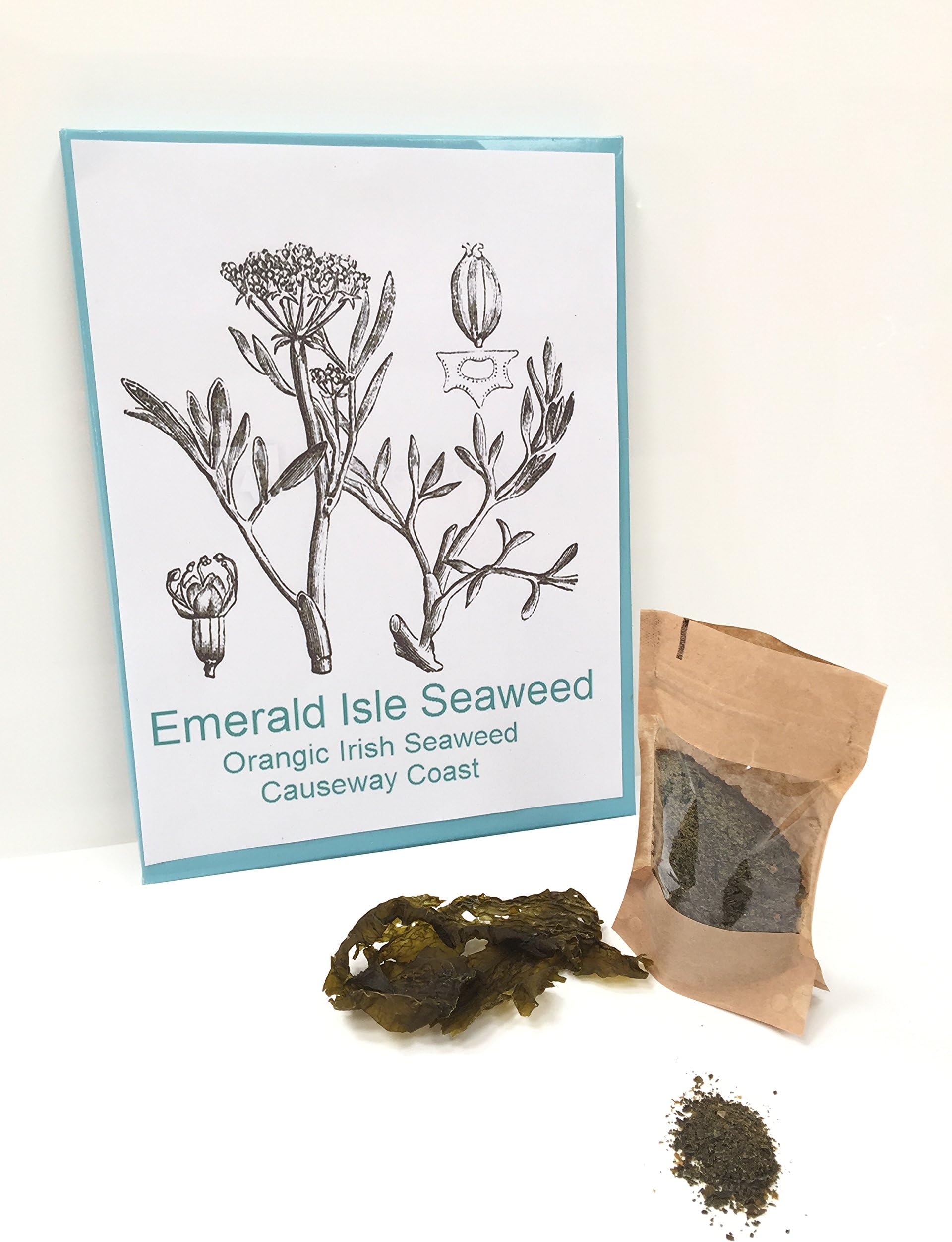 Emerald Isle Seaweed Organic Flakes Granules Herbs, Dulse, Sweet Kelp, Kombu, Sea Spaghetti, Bladder Wrack, Salt Replacement, Flavour Enhancer (Sweat Kelp)