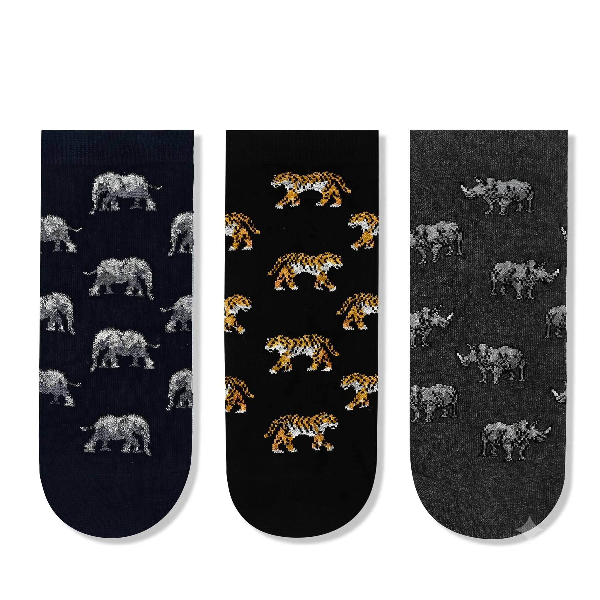 Men's WWF Animal Print Lowcut Socks, Pack of 3, Free Size-image-44