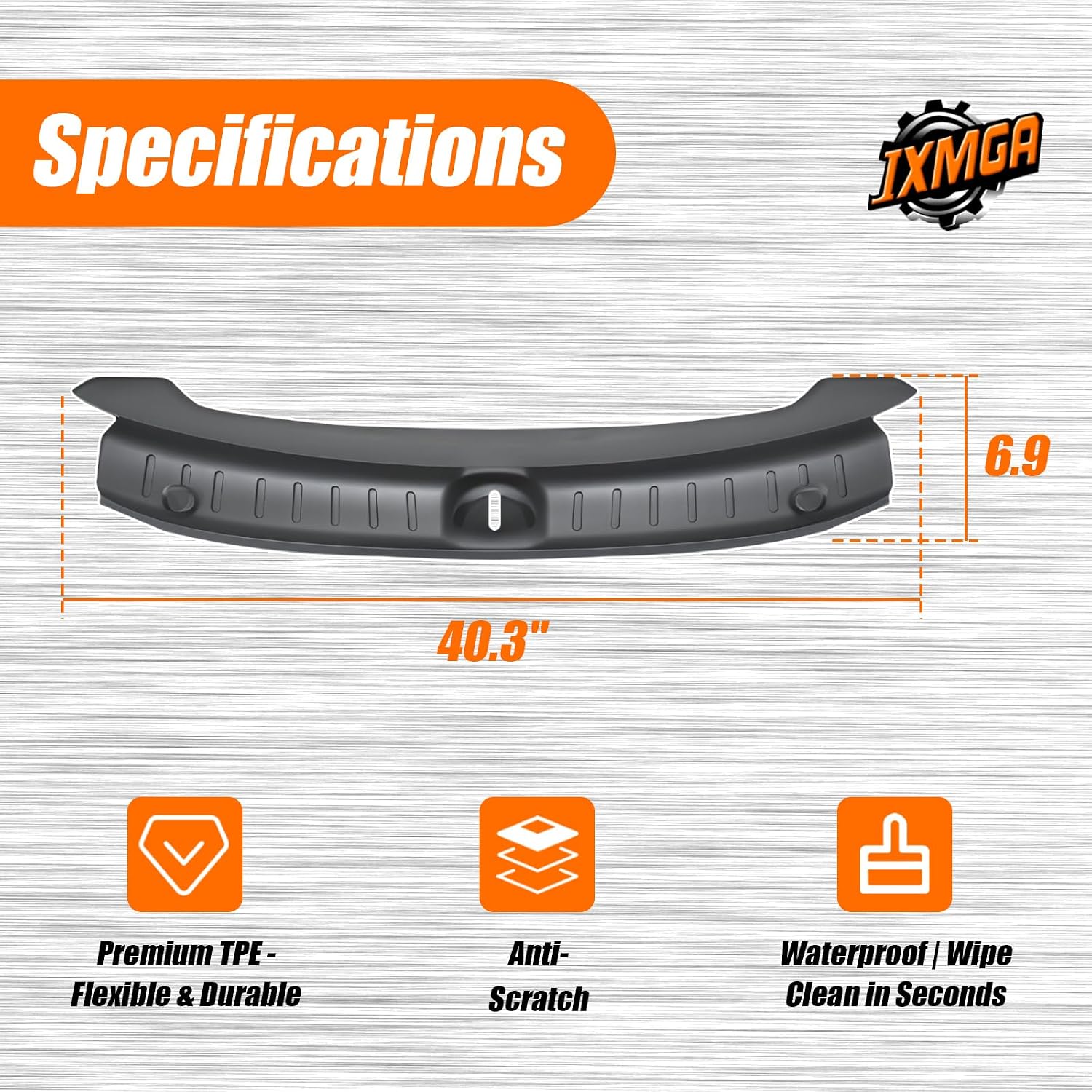 IXMAG Rear Bumper Guard for 2025-2026 Tesla Model Y Juniper | TPE anti-scratch trunk sill protector, waterproof, durable Tesla Model Y accessories