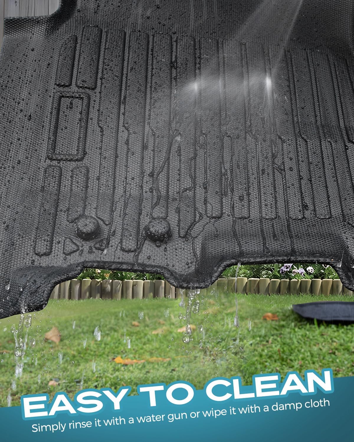 Car Floor Mats for Dodge Ram Mega Cab: 2010-2018 All-Weather Truck Accessories for 4th Ram Mega Cab 2500/3500 HD Liners, Front & Rear Waterproof Anti-Slip Full Set Truck Mats