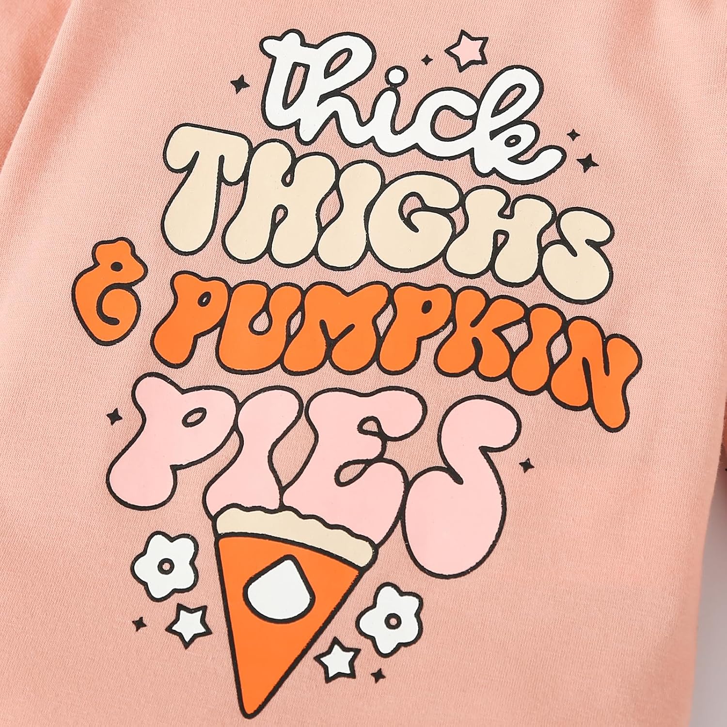 Baby Girl Thanksgiving Outfit Pumpkin Pie Romper+Flare Pants Newborn Girl Turkey Day Clothes 0-18 Months - Image 5