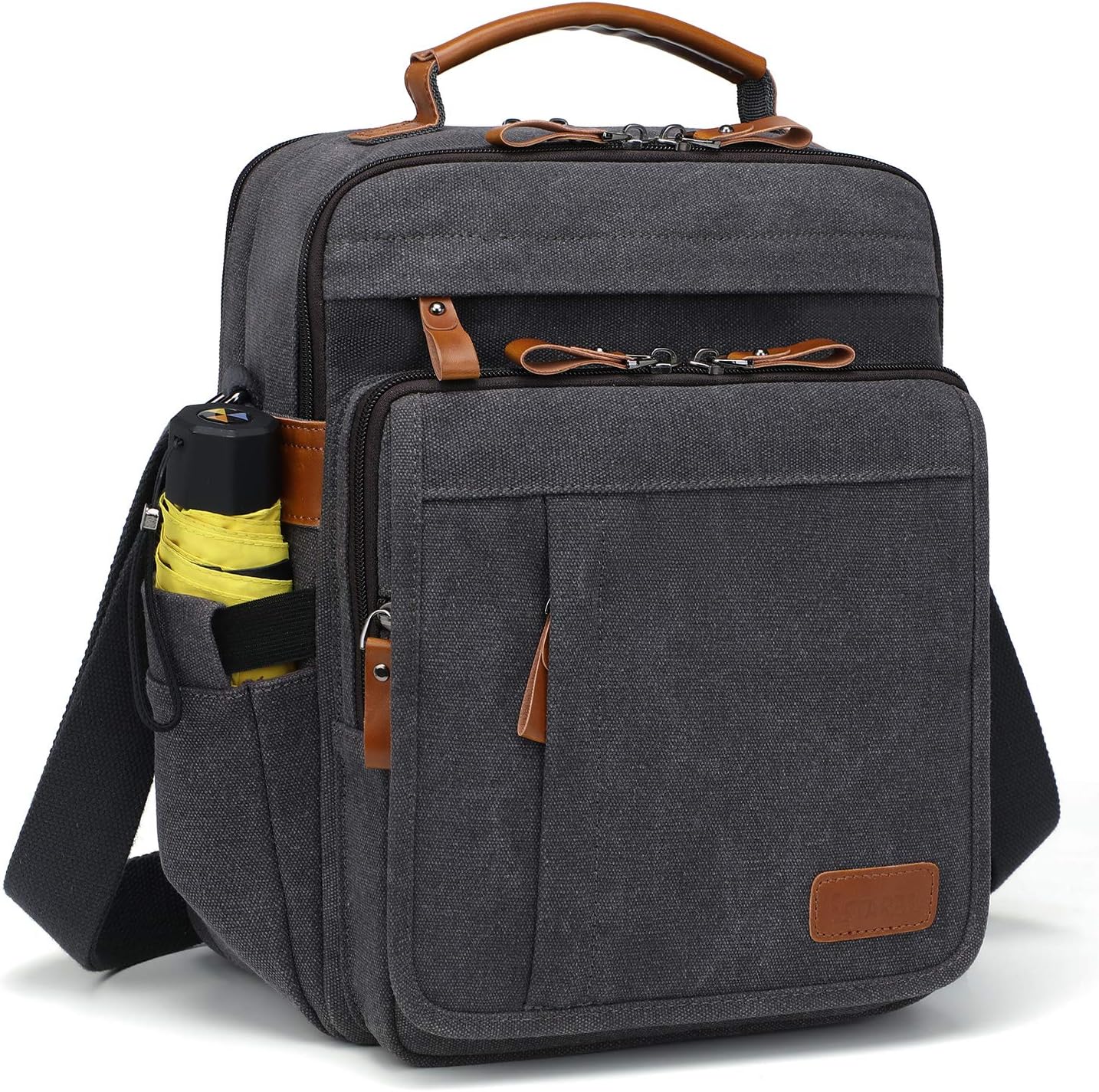 13-13.3 Laptop Bag for Men, Vertical Messenger Bag for 13-13.6'' Mac neo/air/pro Shoulder Bag Water-resistant Canvas