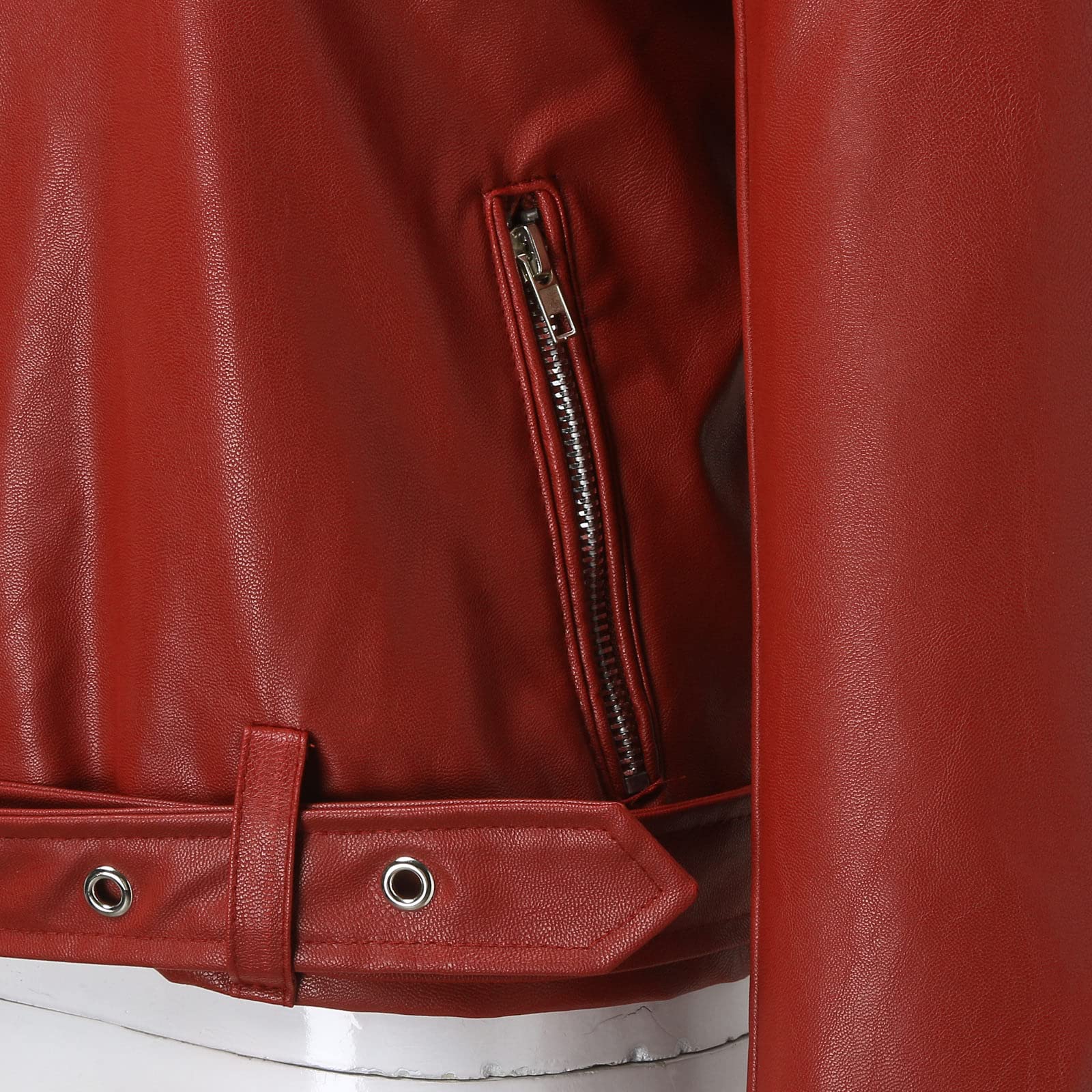 Chaqueta Casual de Mujer Abrigo Sintético Ajustado con Cremallera Manga Larga Corta para Otoño