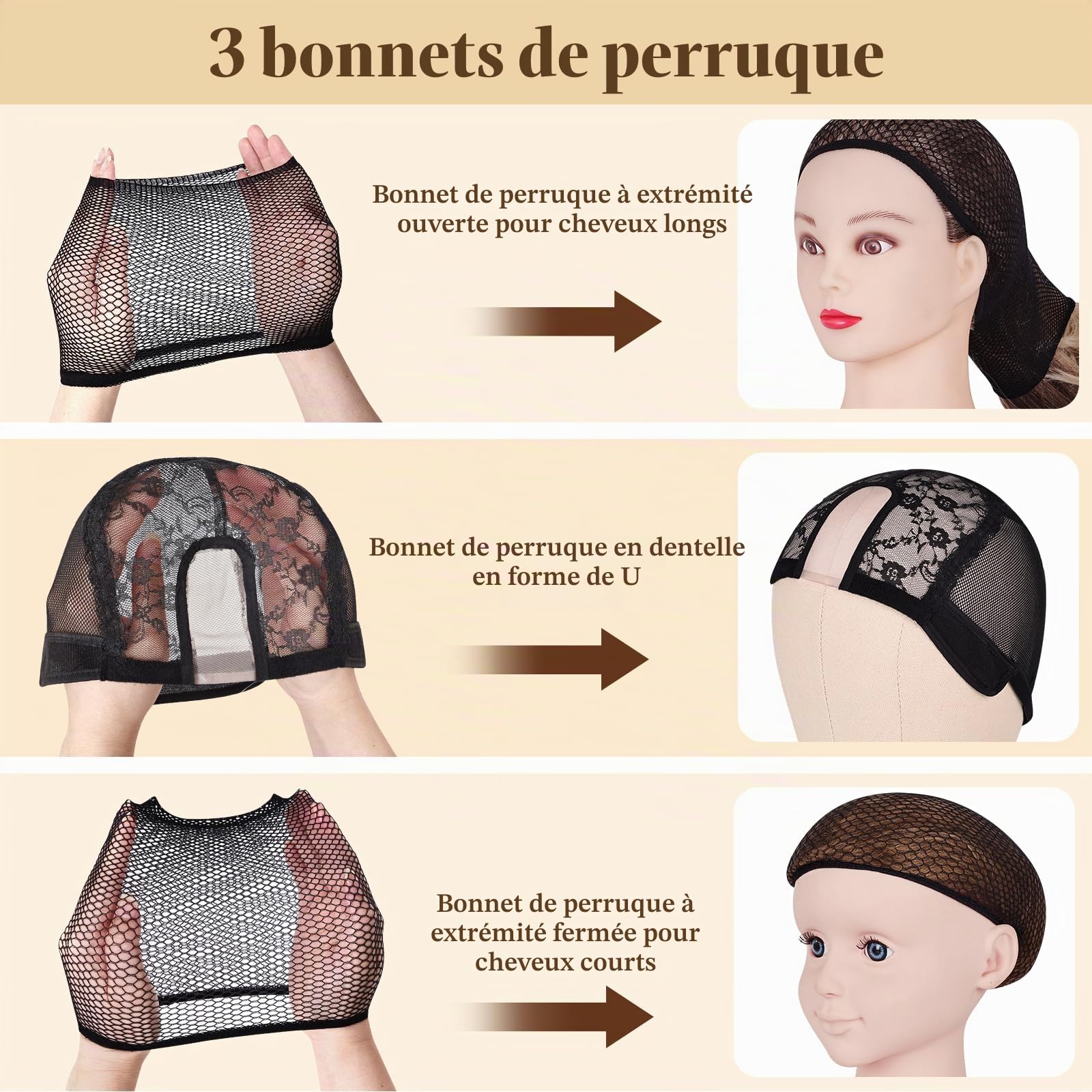 Support à Perruque 63" Réglable avec Tête de Mannequin 22" - Support en Toile pour Perruques - Ensemble pour Cosmétologie