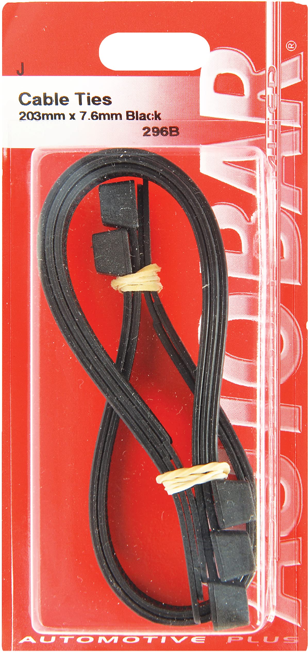 Autobar296B Pack of 5 Multi-Purpose Cable Ties 203mm x 7.6mm - Perfect for Home, Garage, Office & Workshop - Black