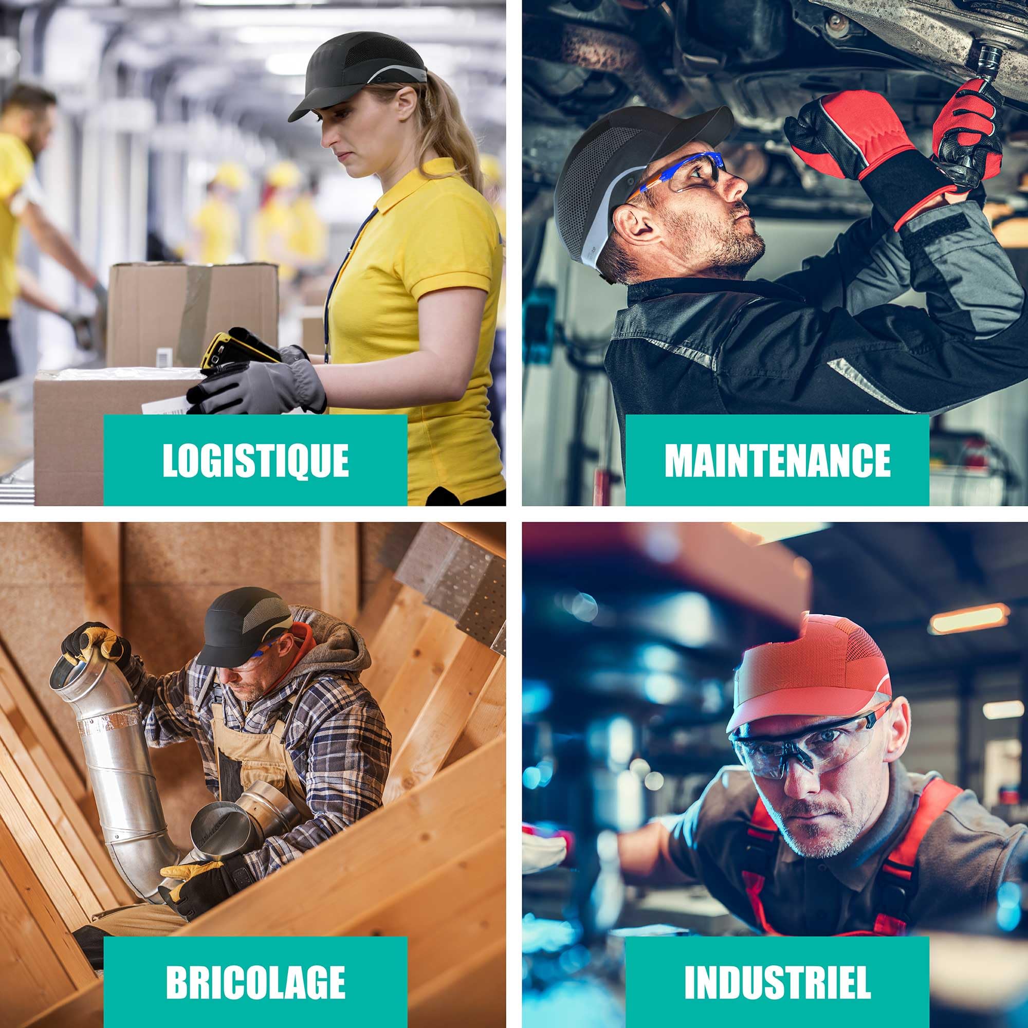 JSP HARDCAP Aerolite Casquette légère - Visière 2,5 cm - Bleu Marine - Ventilée - Anti-heurt & Coque sécurité en 812 - pour logistique, Maintenance, Industrie & Bricolage - en 812