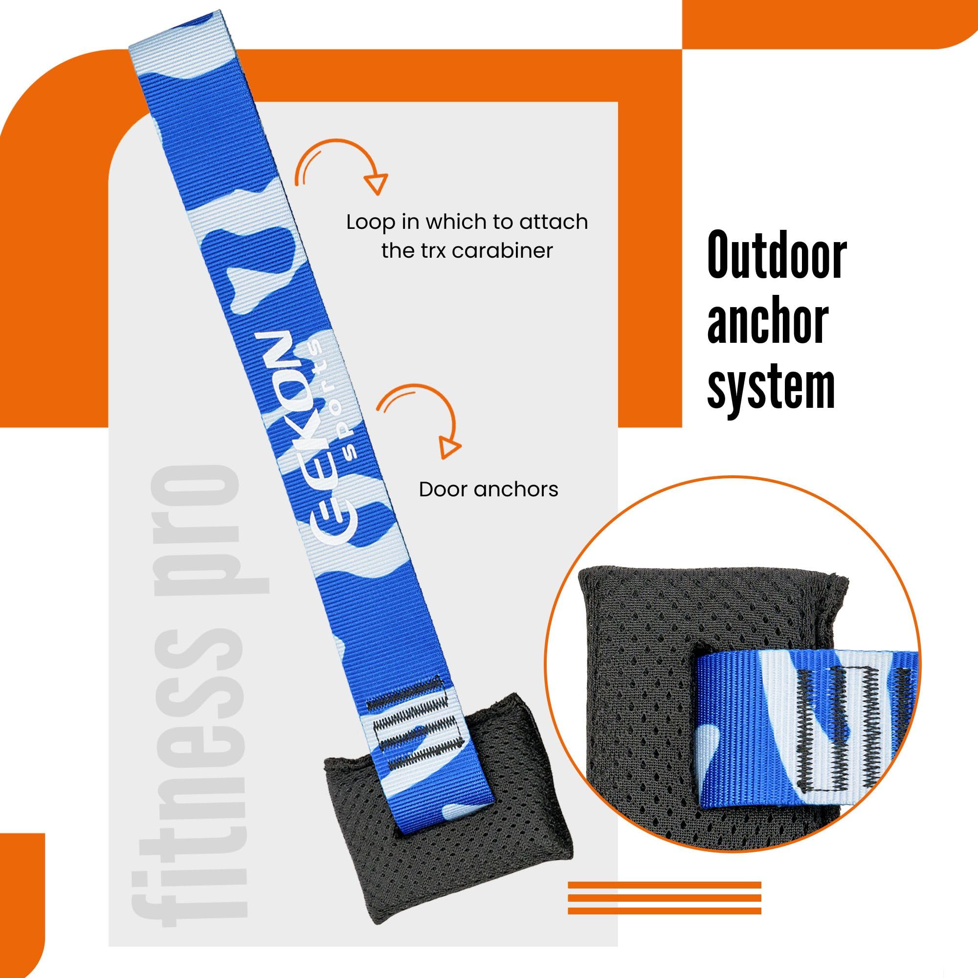 Kit TRX Sospensione Ekon Sports - Fasce Allenamento Per Casa E Palestra, Include Guida E Sacca