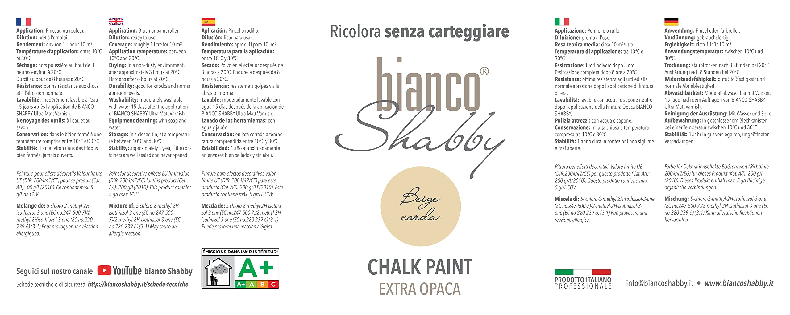 Chalk Paint & Cera Neutra – Pintura Shabby Chic + cera profesional, beige