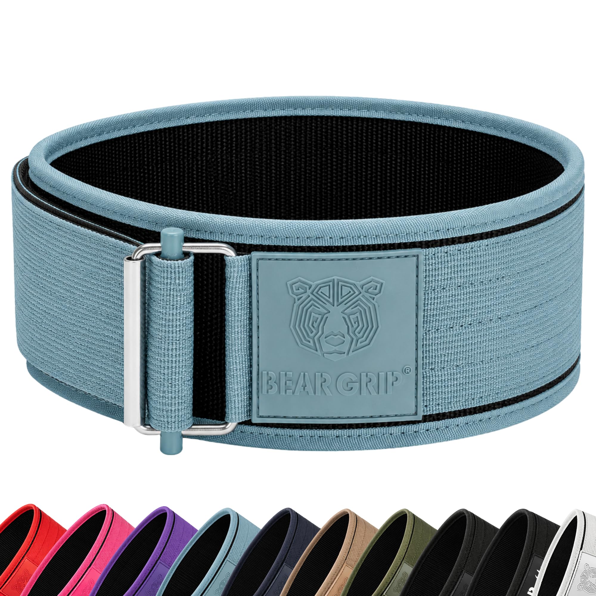 BEAR GRIP Weight Lifting Belt, Grey, XS, Nylon โ image 1