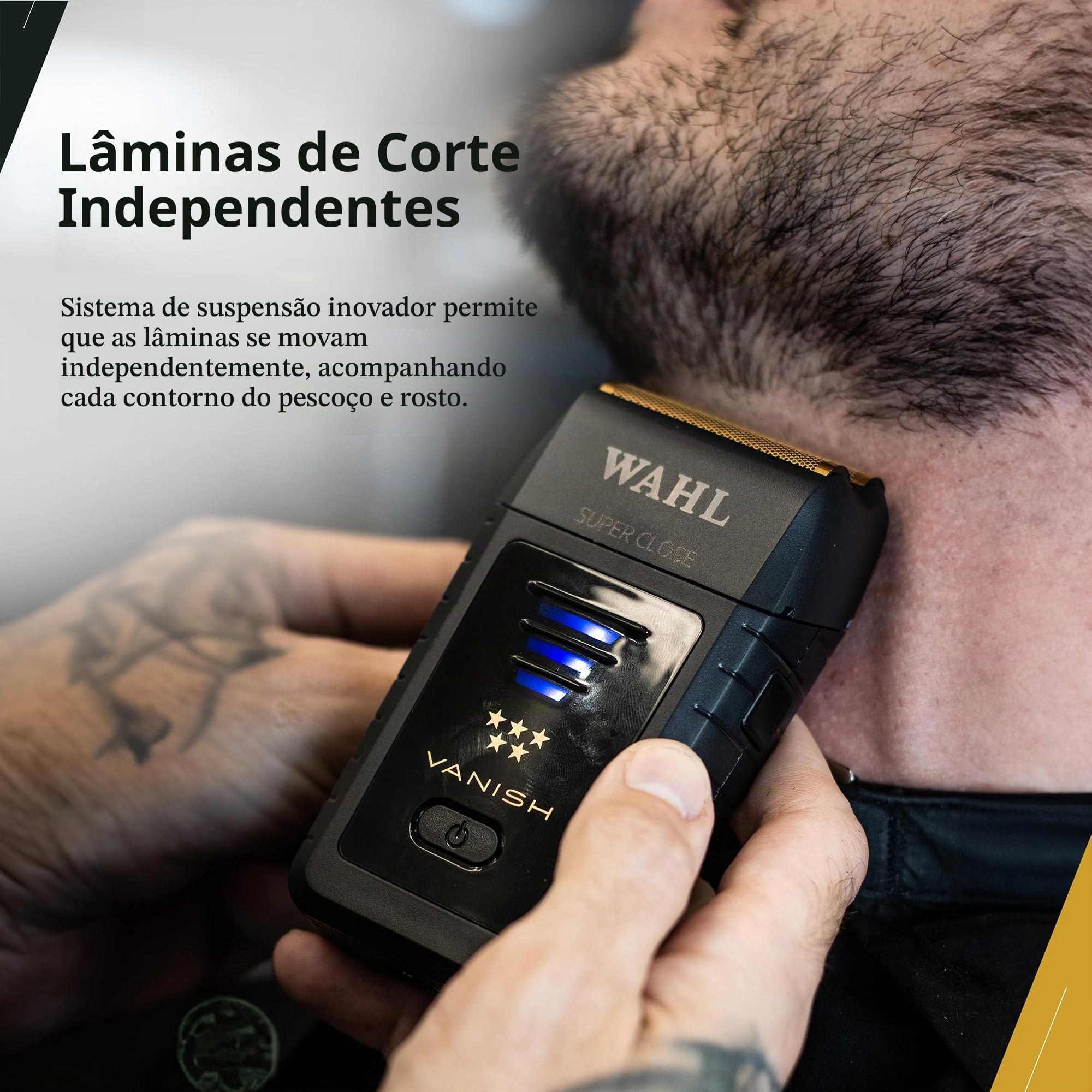 新品未使用　WAHL 5 Star バニッシュ シェーバー@3a6i^l2⑪z Wahl Professional Barbeador Vanish 5 Star, sem fio, bateria de íon