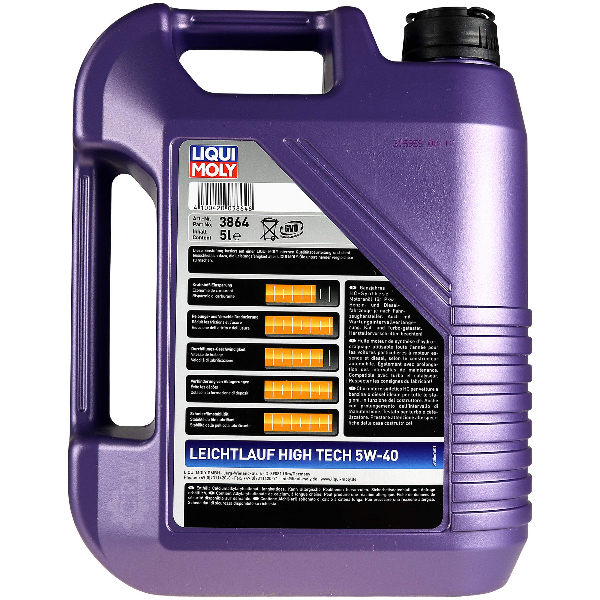 Kit d'inspection 10 l LM LL High Tech 5W-40 + filtre à air MANN