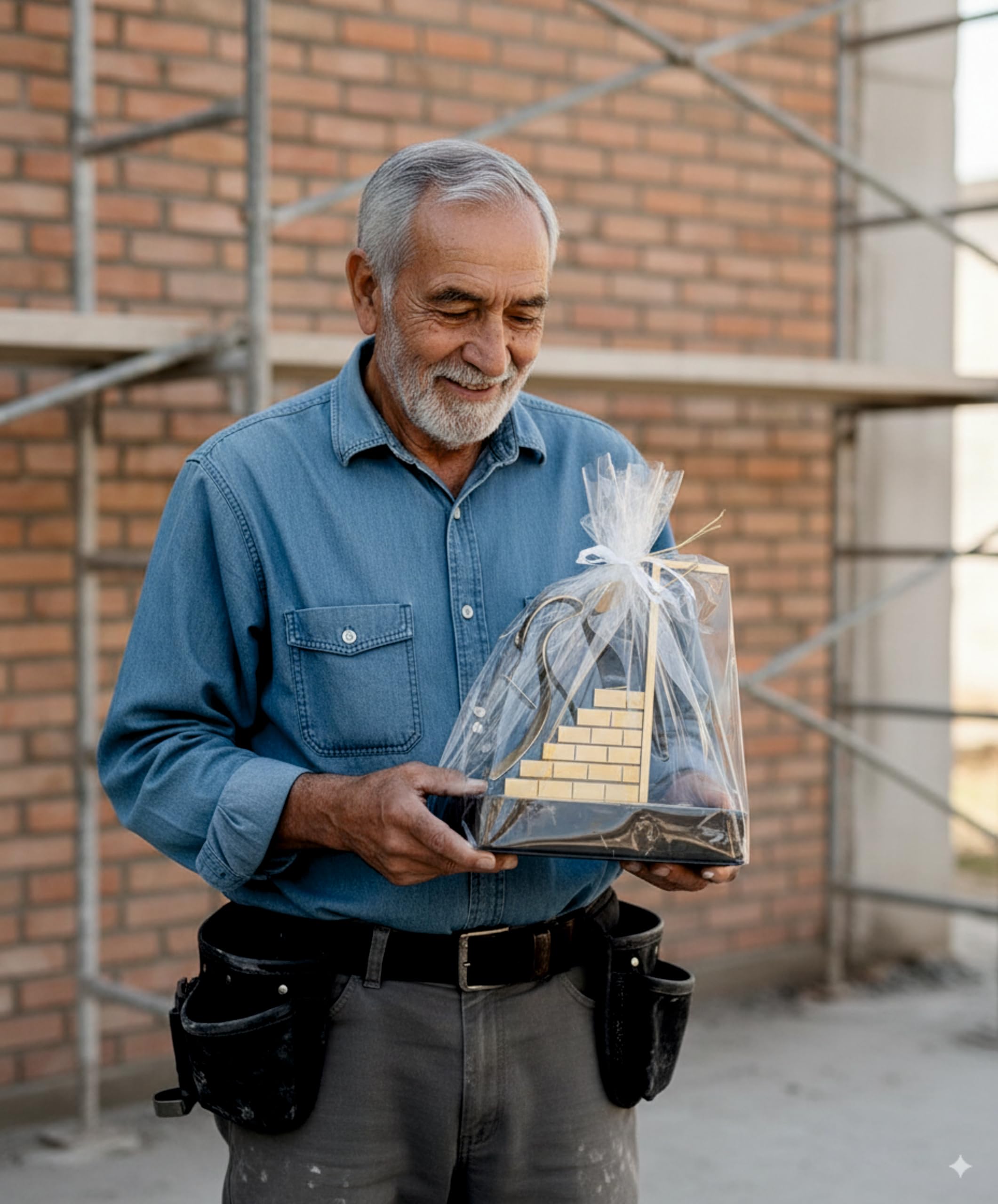 Figura Albañil Regalo Grabado con dedicatoria para jubilación o Agradecimiento