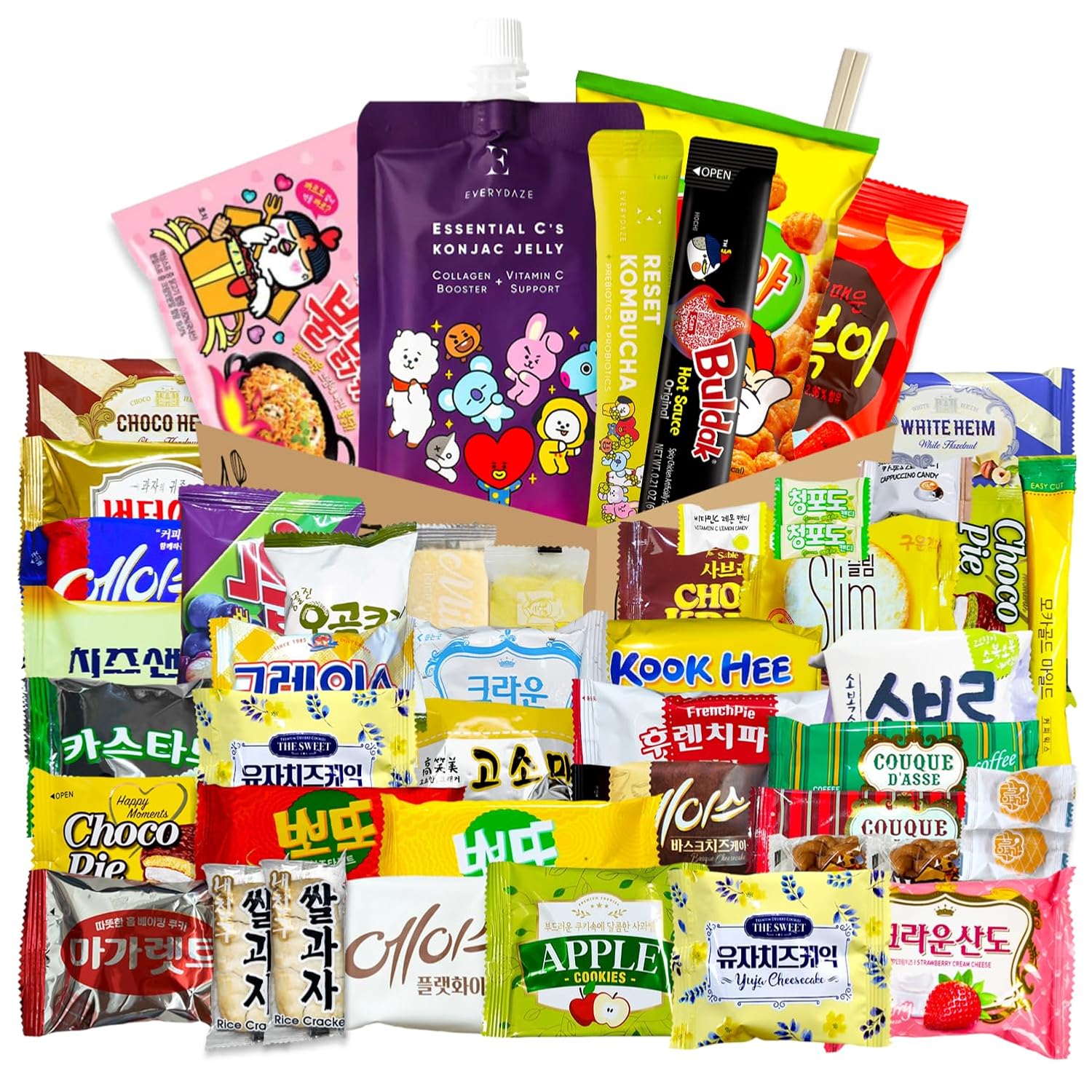 Korean Snack Box 48 Count – Variety of Korean Snacks