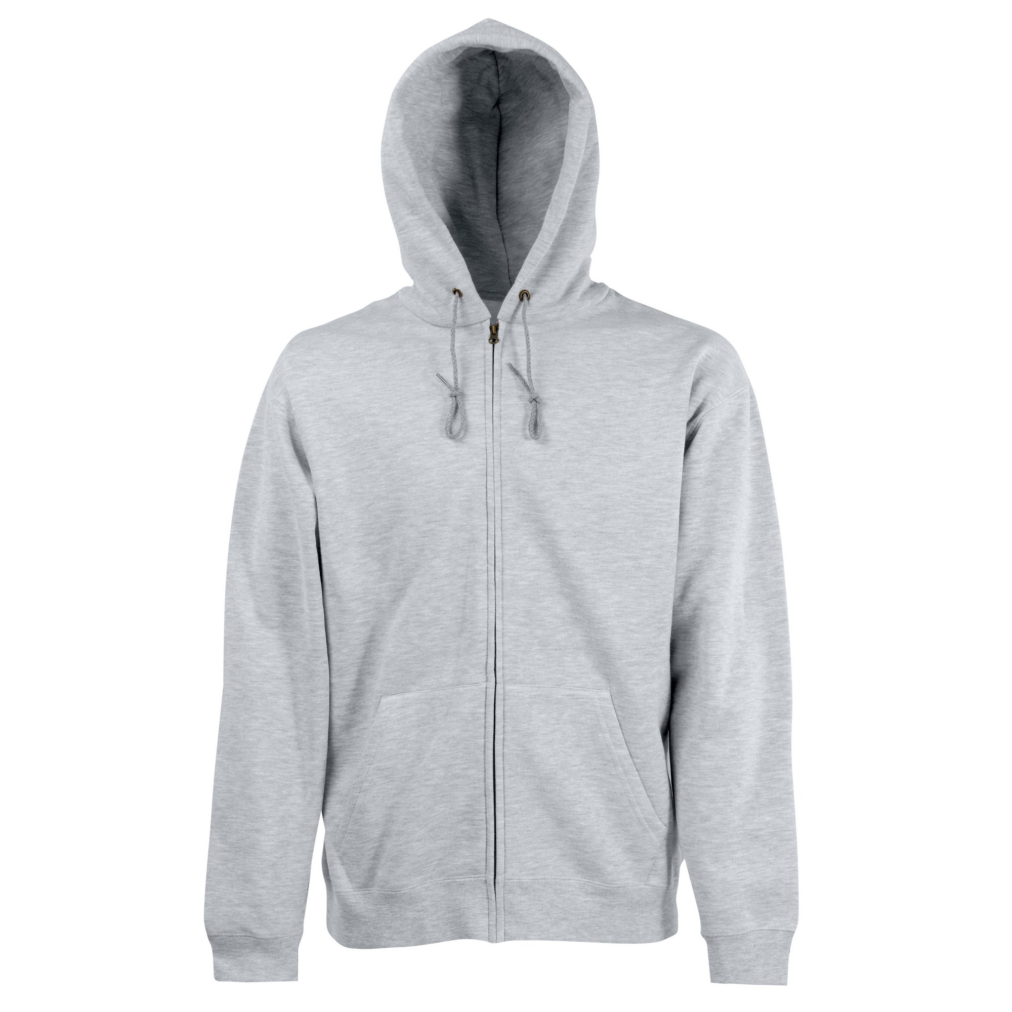 Fruit of The Loom Mens Hooded Sweatshirt (2XL) (Heather Grey)