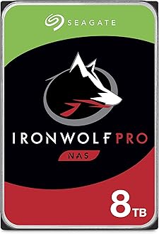 Seagate IronWolf Pro 8TB NAS Internal Hard Drive HDD - 3.5 inches SATA 6Gb/s 7200 RPM 256MB Cache for RAID Network Attached Storage, Data Recovery Service - Frustration Free Packaging (ST8000NE001)