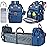 KABAQOO Diaper Bag Backpack with Detachable Changing Station, Large Capacity Baby Diaper Bags for Boys & Girls, Baby Registry Search Stuff & Shower Gifts, Newborn Essentials Must Haves, Blue