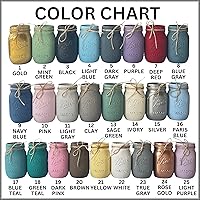 Vista 2 de Jarrones rústicos para centros de mesa para mesas Elige color, flores artificiales opcionales Pinta de 16 onzas, 5 pulgadas Jarrón