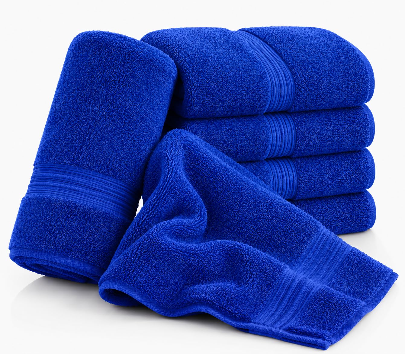 Nod Off Luxury 100% Egyptian Ring Spun Cotton Towels 600GSM | Super Soft Highly Absorbent Hotel Quality | Beach Towel 100x200cm | Royal Blue | Pack of 1 โ image 1