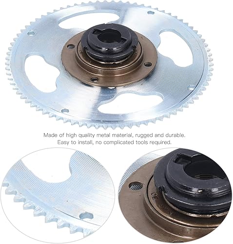 Miniatura 6 de VGEBY Piñón de rueda libre de metal, 25H 80 dientes bielas, piñón de rueda libre de bicicleta para bicicletas eléctricas, casetes de modificación de