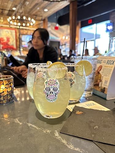 Miniatura 5 de THE QUEENS' JEWELS Copa de vino con tallo con joyas de calavera, 21 onzas, regalo único para mujeres, cumpleaños, lindo, divertido, sin pintar,