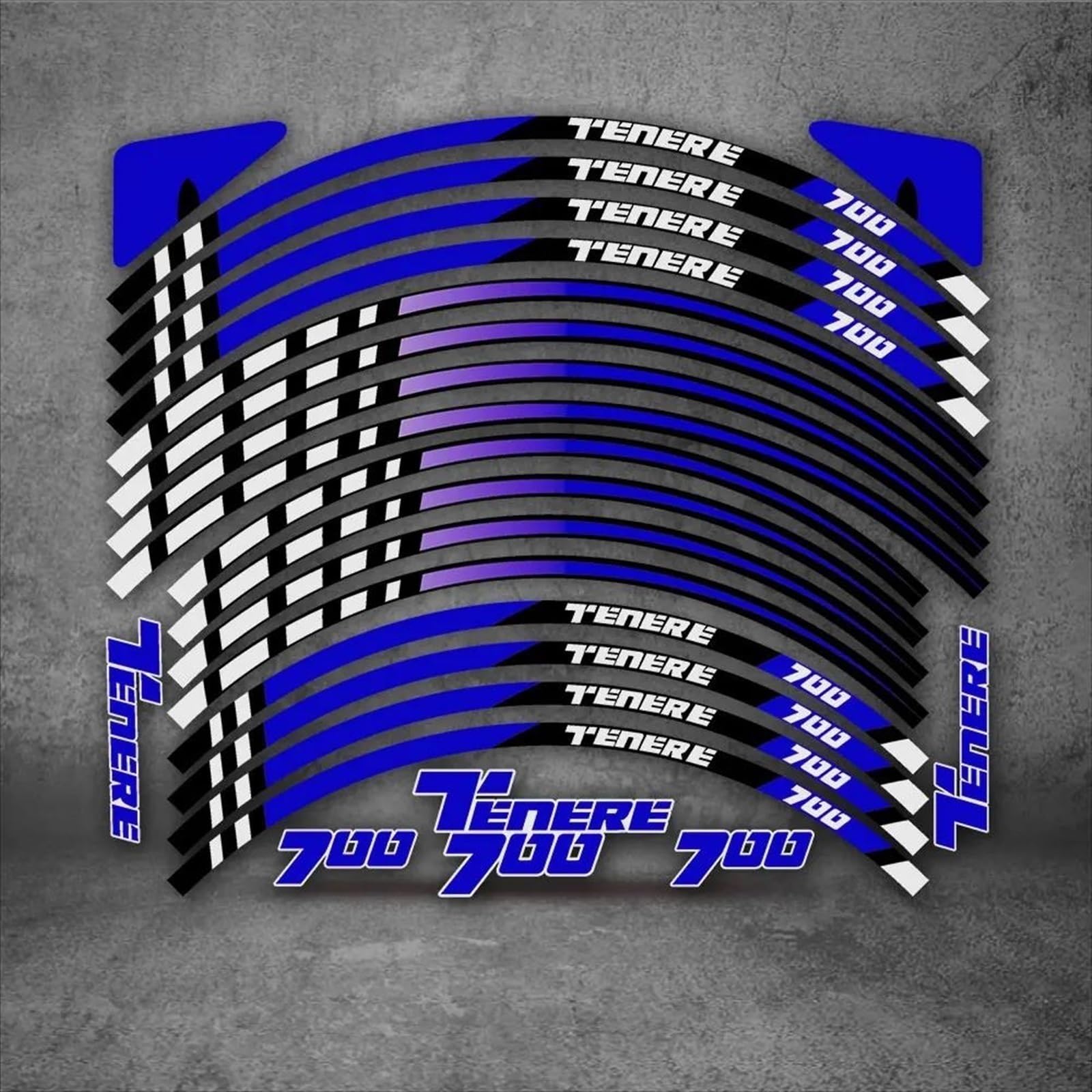 Motorcycle Stickers Reflective Wheel Rim for Tenere 700 Decorative(Color3)