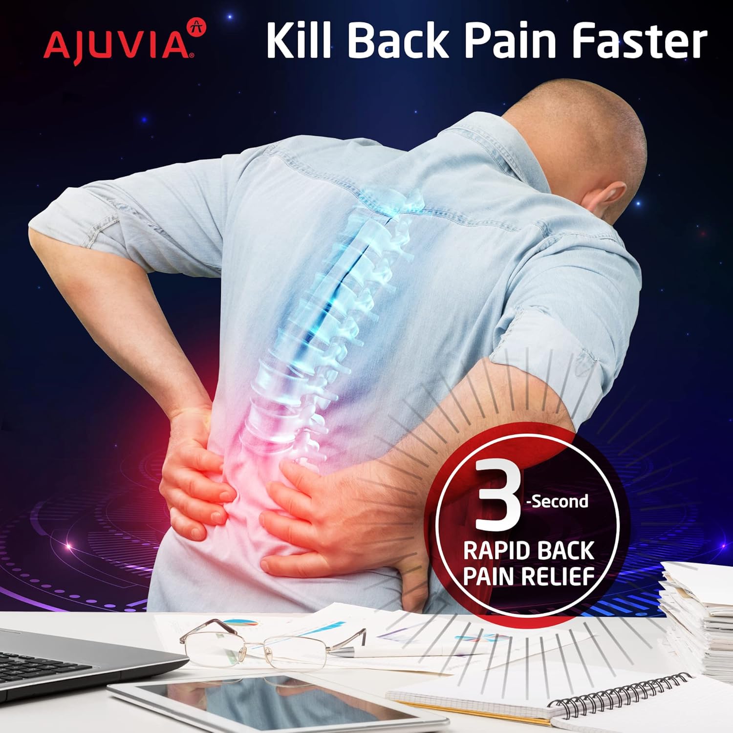 AJUVIA Back Vitalizer Ergonomic Lumbar Support Cushion