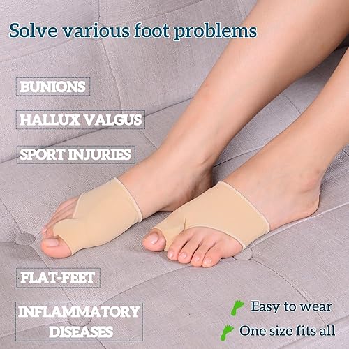 Miniatura 5 de Corrector de juanetes para mujeres y hombres  Separadores de dedos de gel para dedos superpuestos, espaciadores de dedos, alivio de hallux valgus,
