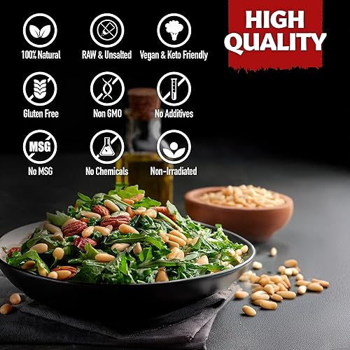 Miniatura 9 de Eastanbul Piñones mediterráneos turcos de 2.8 onzas, piñones frescos para pesto, ensaladas, piñones crudos sin sal, piñones de piñón y piñón de