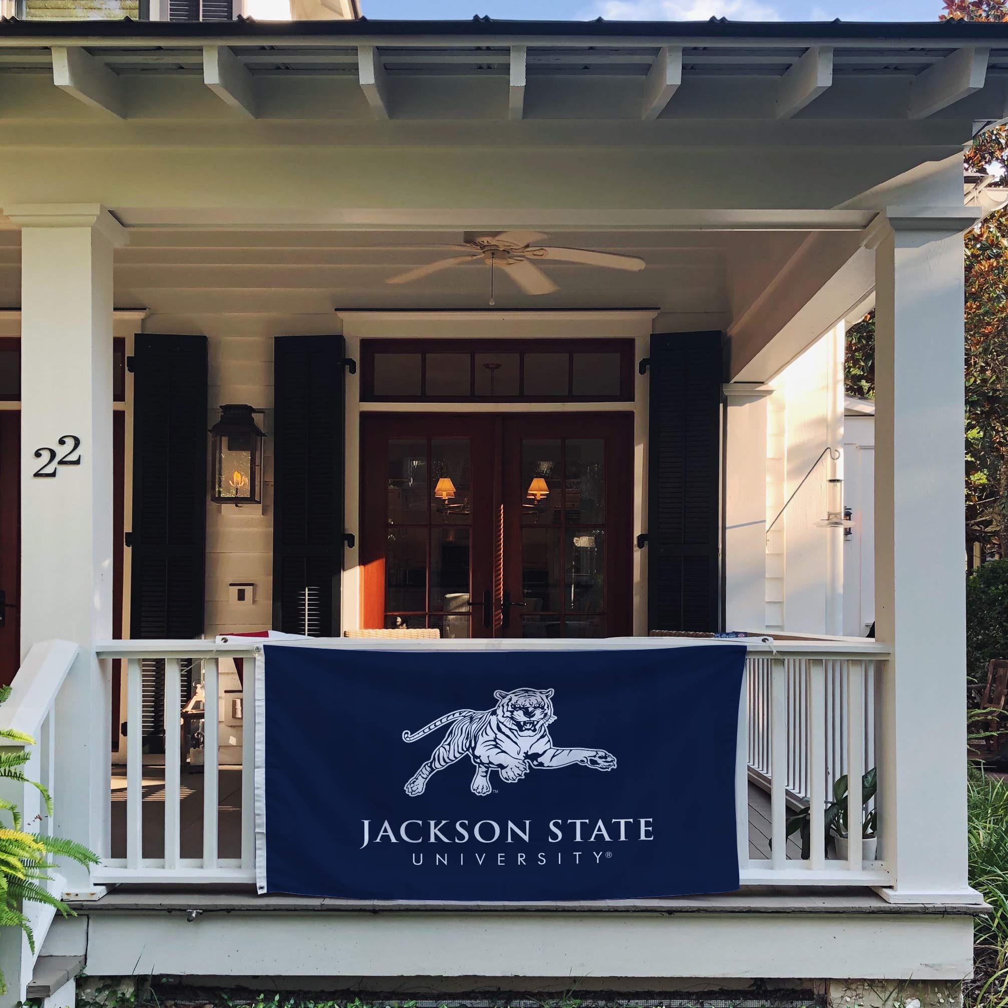 Jackson State University Flag By Desert Cactus - 3x5 Feet Outdoor Indoor Polyester - View #3