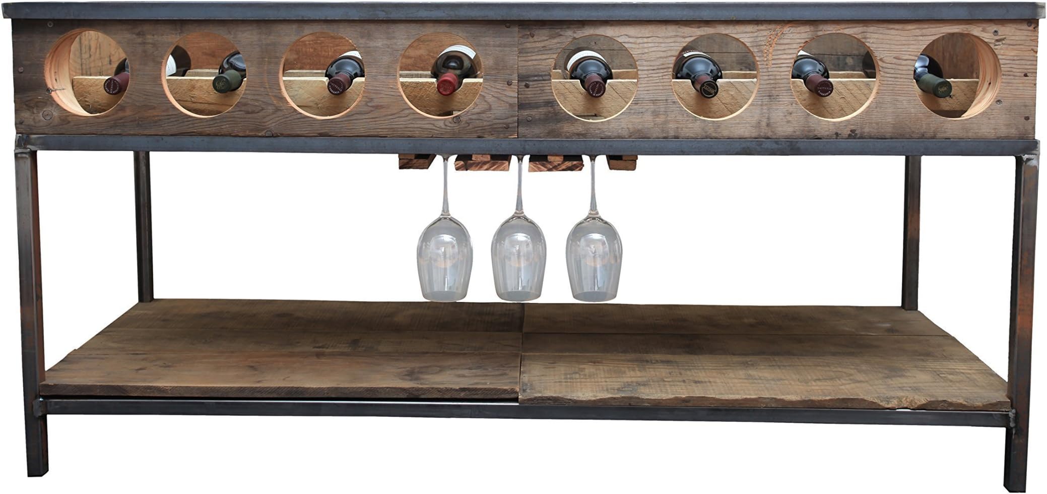 custom winerack console table