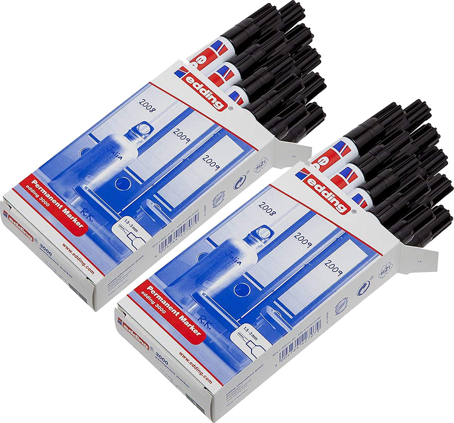 edding 3000 Permanent-Marker schwarz, 50er Pack