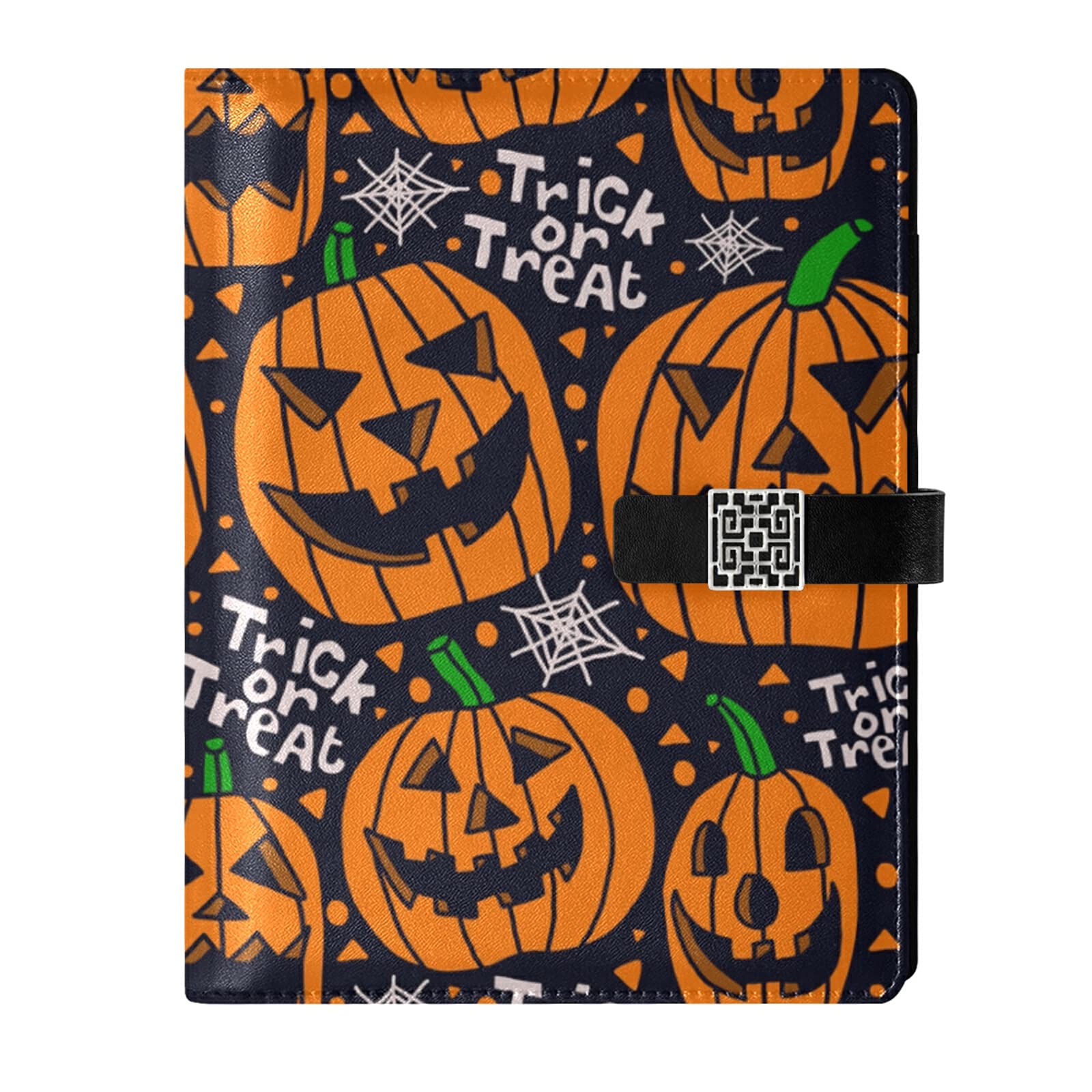 RunningBear Halloween Leather Journal Notebook Travel Journal Writing Notebook Binder with Pockets Daily Planner Diary Book for Office School Business